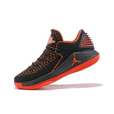 Nike Erkek Air Jordan 32 Low Siyah / Turuncu Basketbol Ayakkabısı Türkiye - 2EH2TWL1